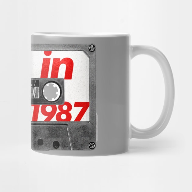 Born in 1987  ///// Retro Style Cassette Birthday Gift Design by unknown_pleasures